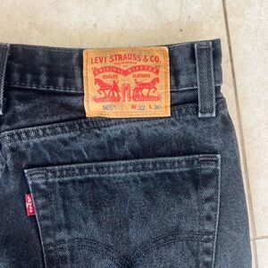 Levi’s 505 black jeans 32 x 30